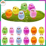 RD 18 Pcs Easter Mini Chicks Fuzzy Chicks Fluffy Easter Chicks Fake Easter Chicks Easter Chicks Deco