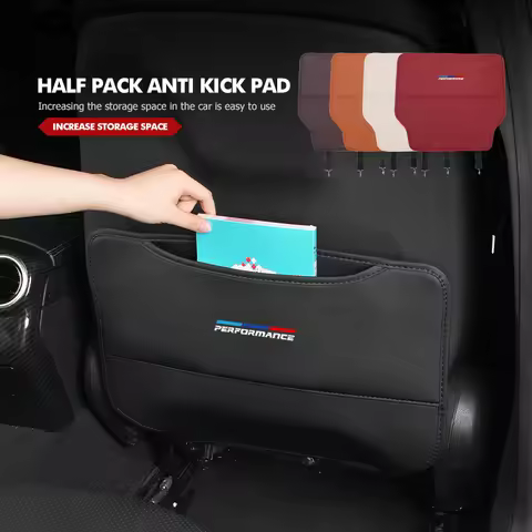 Car Seat Back Anti-kick Pad Anti-Wear Anti Scratch Protector Cover Storage Bag For BMW 1 3 5 Series 
