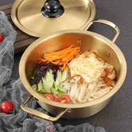 Periuk mee segera emas Korea/Made In Korean Ramen Yellow Gold Aluminium Hot Pot Instant Mee Rice Kim
