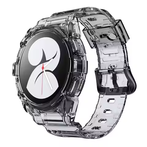 Case+Band for Samsung Galaxy Watch 4 Strap 40mm 44mm Accessories transparent silicone sport bracelet