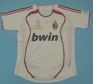 2025 Authentic NEW 2006-2007 ac Milan Away Short Sleeve Retro Jersey/football Uniform/wave Shirt/whi