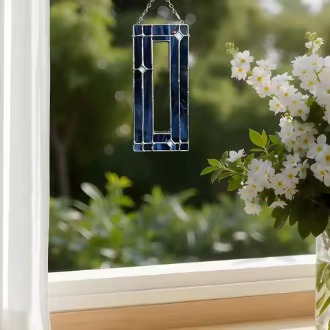 Handmade Stained Acrylic Photobooth Frame Copper Foil Photo Booth Picture Strips Vintage Hanging Fra