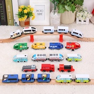 Remote Control RC Electric Small Train Toys Set Connected with Wooden Railway Track Interesting Present for Children 2020