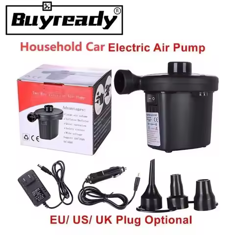 100-240V Electric Air Mattress Camping Pump Inflatable Pump Air Compressor Portable Inflator Air Pum