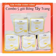 [COMBO] 5 Packs of Makeup Remover Cotton Pads 222 Lameila Cotton Pads 3 Layers of Soft and Smooth Na