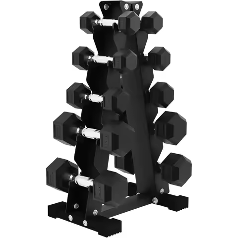 Premium Rubber Encased Hex Dumbbell Sets for Home Gym Fitness Training: 46LBS 60LBS and 100LBS Optio