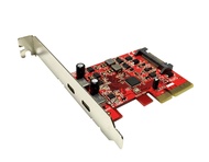 Ableconn PU31-2C-2 USB 3.2 Gen 2x1 (10 Gbps) 2-Port Type-C PCI Express 3.0 x4 Host Adapter Card (ASM
