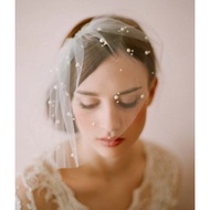 Mini Face Pearl Bridal Veil Veil