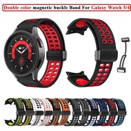 [ร้อน] ไม่มีช่องว่างสายหัวเข็มขัดแม่เหล็กสำหรับนาฬิกา Samsung Galaxy 5 Pro 45Mm/Watch 5 40Mm/Watch 5 44Mm สายไม่มีช่องว่างสีดำสีแดงนาฬิกา4