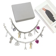 Retro Lock Metal Keychain/rodeo Motorcycle Style Bag Pendant/Fashion Metal Letter Bag Pendant