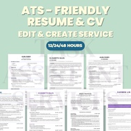 ATS Resume Maker Service | English | Customised Resume/ CV