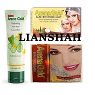 Arena Gold Acne Whitening Face wash Cucumber Facewash / Facial Cleanser + ARENA BEAUTY CREAM + Arena