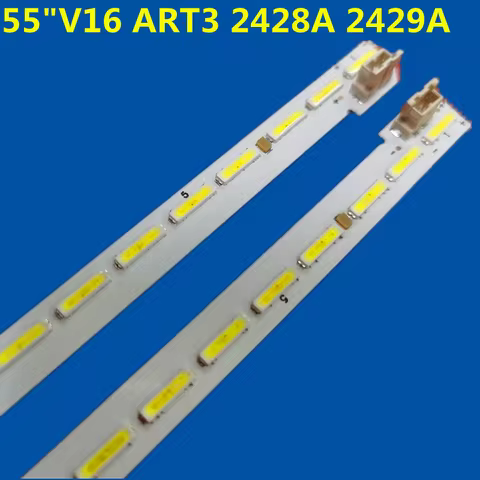 604MM LED Strip 60lamps 55"V16 ART3 2428A 2429A REV0.3 6 R/L-Type For 55UH6500 55LW340C-UA 55UH7700 
