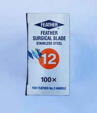 ใบมีดstainless steel  ยี่ห้อfeather  (surgical blade of japan)มี5เบอร์ให้เลือกสั่ง10/11/12/15/15C กล