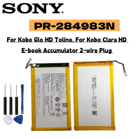 1500mAh PR-285083 PR-284983N Battery For Kobo Glo HD Tolino, For Kobo Clara HD E-book Accumulator 2-