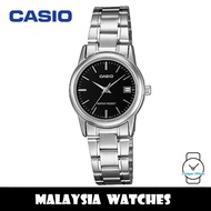 Casio LTP-V002D-1A Quartz Black Dial Stainless Steel Women's Watch LTPV002D LTPV002D-1A LTP-V002D-1A