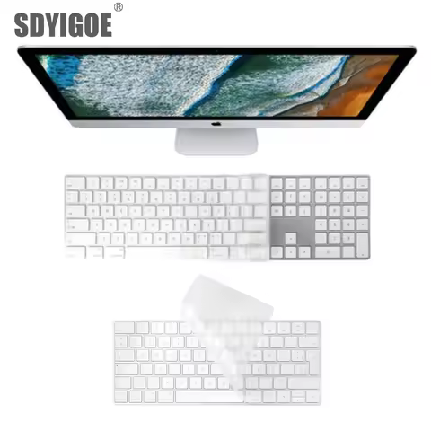 Keyboard Cover for iMac A1314 A1644 A1843 A1243 Wireless Bluetooth Magic Numeric Silicone EU US UK P