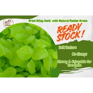 500g Pandan Flavours  ลูกชิดอบแห้งรสใบเตย Dried Attap seed / sugar palm seed / Buah kabung