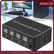 [bigbag.sg] 4K 60Hz HDMI-Compatible KVM Switcher 4x1 4 in 1 Out HDMI-Compatible KVM Splitter