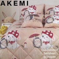 100% AKEMI Cotton Essentials Jovial Kids Super Single / Queen / King - Fitted Bed Sheet Set 650TC - 