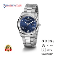 GUESS GW0265G7 Men's Watch with Silver Dial Chain biru