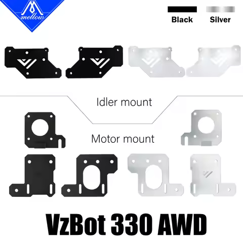 Mellow CNC VzBoT 330 AWD Aluminum Front & Rear Motor Mount For Ultra-High-Speed 3D Printer VzBoT(Scr