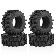 4PCS 64mm 1.3" Soft Rubber Tires for 1/18 1/24 TRX4M SCX24 FMS Ascent-18 FCX24 RC Crawler Tire Wheel