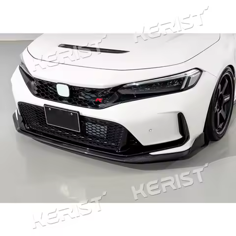 For Honda Civic Type R FL5 23+ Carbon Fiber Front Lip Splitter Spoiler - Vehicle Aerodynamics Enhanc