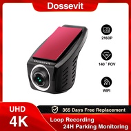 Dossevit 2160P WiFi Dash Cam 140 ° มุมกว้างด้านหน้าและด้านหลัง DVR 4K Android HD การมองเห็นได้ในเวลากลางคืน Dual กล้อง G-Sensor