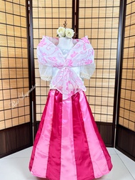 Filipiniana - Maria Clara Costume for Kids - Modern Elegant Filipiniana Small to XXL Size PINK