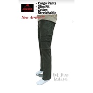 [New] 933-31161 John Rider Cargo Pants/4 Colors/Slim Fit Stretchable Cotton/Seluar Panjang Cargo Sli