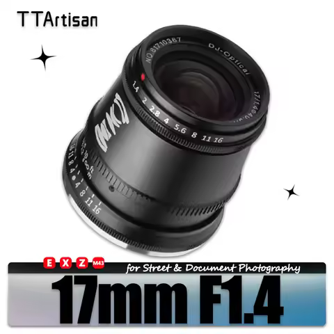TTArtisan APS-C 17mm F1.4 Travel Photography Humanities Camera Lens for Nikon Z5 Olympus EPM2 Sony A