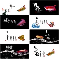 Fish tank background sticker 3D customization, aquarium decoration wallpaper, arowana tank arowana l
