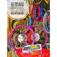 🔥🔥RIM ALLOY PURPLE 17 x 1.40 SIAP HUB CHROM DAN LIDI CHROME PNP MOTOR EX5 / EX5 DREAM🔥🔥