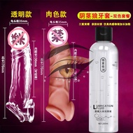 【Ready Stock】large thick long condom Enlargement Condom Sleeve With Flesh Transparent Kondom Pembesa