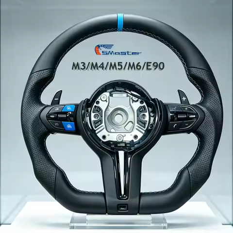 Half-Perforated Steering Wheel for BMW E90 E92 E70 F01 F10 F11 F15 F20 F22 F25 F30 F31 F35 F36 Flat 