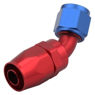 Blue+Red 45 degree AN Fitting 6AN 8AN 10AN Aluminum Swivel Hose Ends Fittings