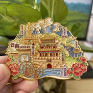 [Penghantaran jualan 24 jam] Hangzhou magnet peti sejuk logam mercu tanda bandar Beijing Nanchang Xi