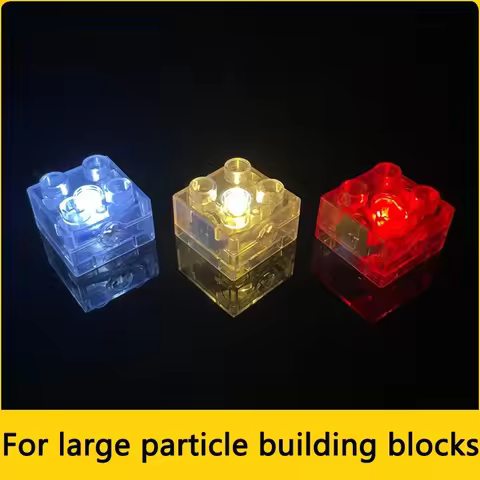 Big Size 2x2 Luminous block brick Classic Education Building Blocks Compatible with Lego DUPLO Brick