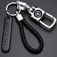 borongwell Good quality TPU+PC Car Key Case Cover Key Holder Chain Ring For Mercedes Benz W203 W210 W211 W124 W202 W204 AMG