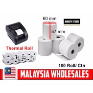 Cash Register Receipt - Thermal Rolls 57 x 60 x 12 (100 ROLL) Carton Box