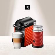 Nespresso 膠囊咖啡機 Pixie紅+Aero3紅色奶泡機