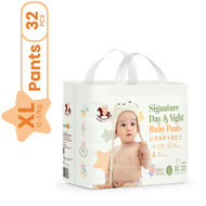 Iconic Babycare Signature Day & Night Baby Diaper Pants M44/L38/XL32/XXL28 (Pack)