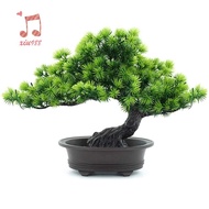 Artificial Japanese Juniper Bonsai Tree Height 9.5inch for Home Office Indoor Decor