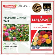 Serbajadi Flower Seed Hybrid Elegant Zinnia - Tall/ Biji Benih Bunga FS019 - 1g