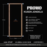 KUSEN JENDELA TUNGGAL KAYU BENGKIRAI, KELADAN & ULIN KAYU SOLID  GRADE A.