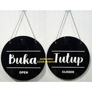 ACRYLIC LATIN OPEN CLOSE SIGN BOARD - OPEN CLOSE ACRYLIC
