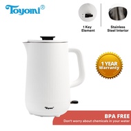 Toyomi 1.5L Stainless Steel Cordless Kettle WK 1633