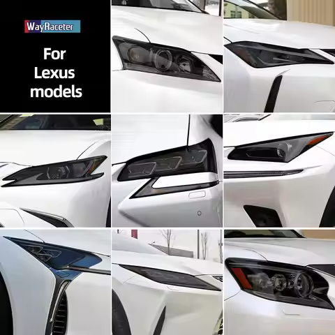 Smoked Black TPU Sticker Car Headlight Protective Film For Lexus ES 300h NX CT GS IS LC LS RX LX570 