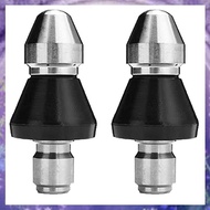 (Y W Z H)2PCS Stainless Sewer Jetter Nozzle Sewer Jetter Kit for Pressure Washer 1/4In